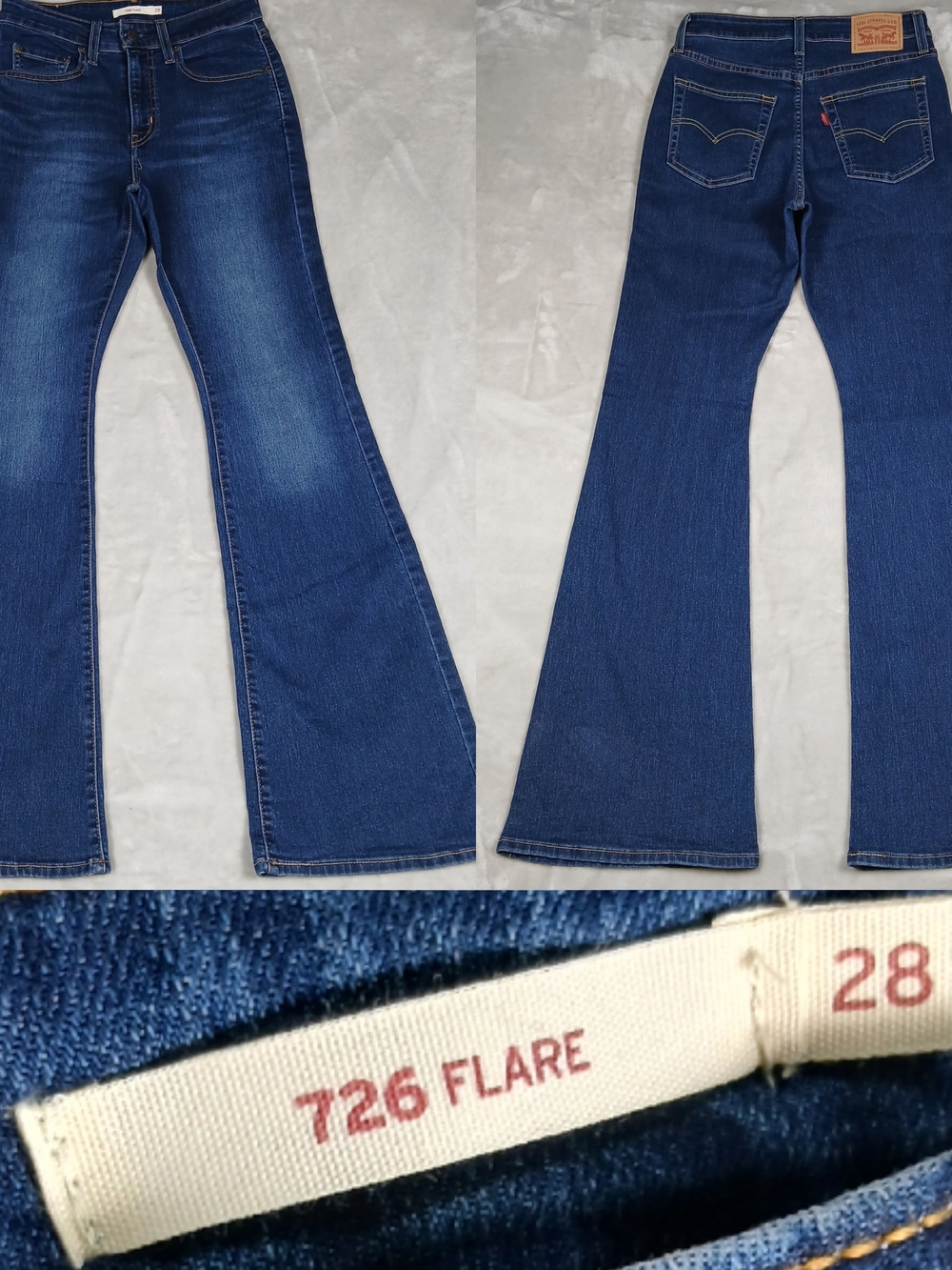 Levi's 726 Flare Jeans 28x32 Women's Dark Wash